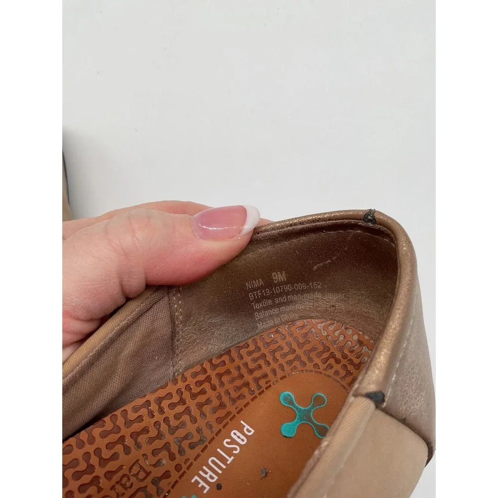 Comfortiva Flats Dress Shoes‎ Comfort Posture+ Knot Detail Beige Size 8